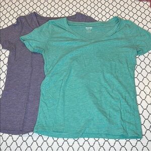 Mossimo Supply Co. Teal and Purple Short Sleeve Tees